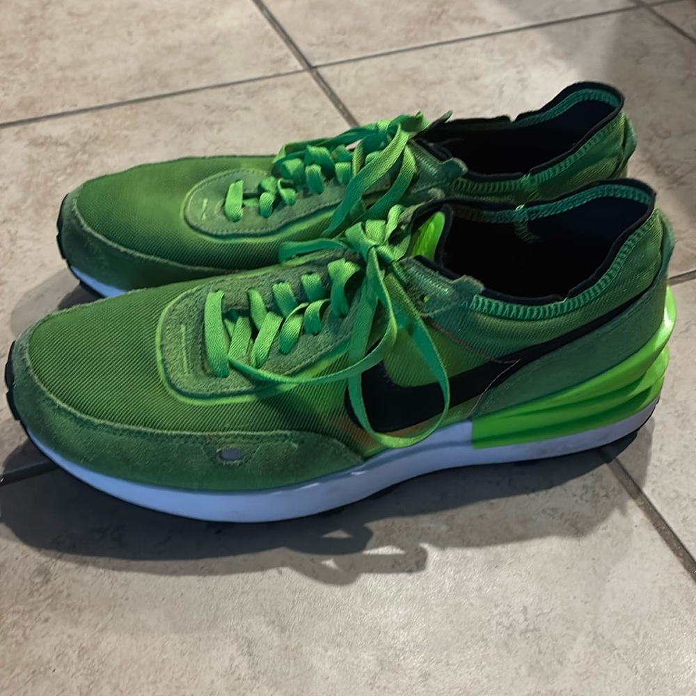 Electric Green Nike waffle One 10.5